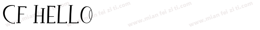 cf Hello字体转换